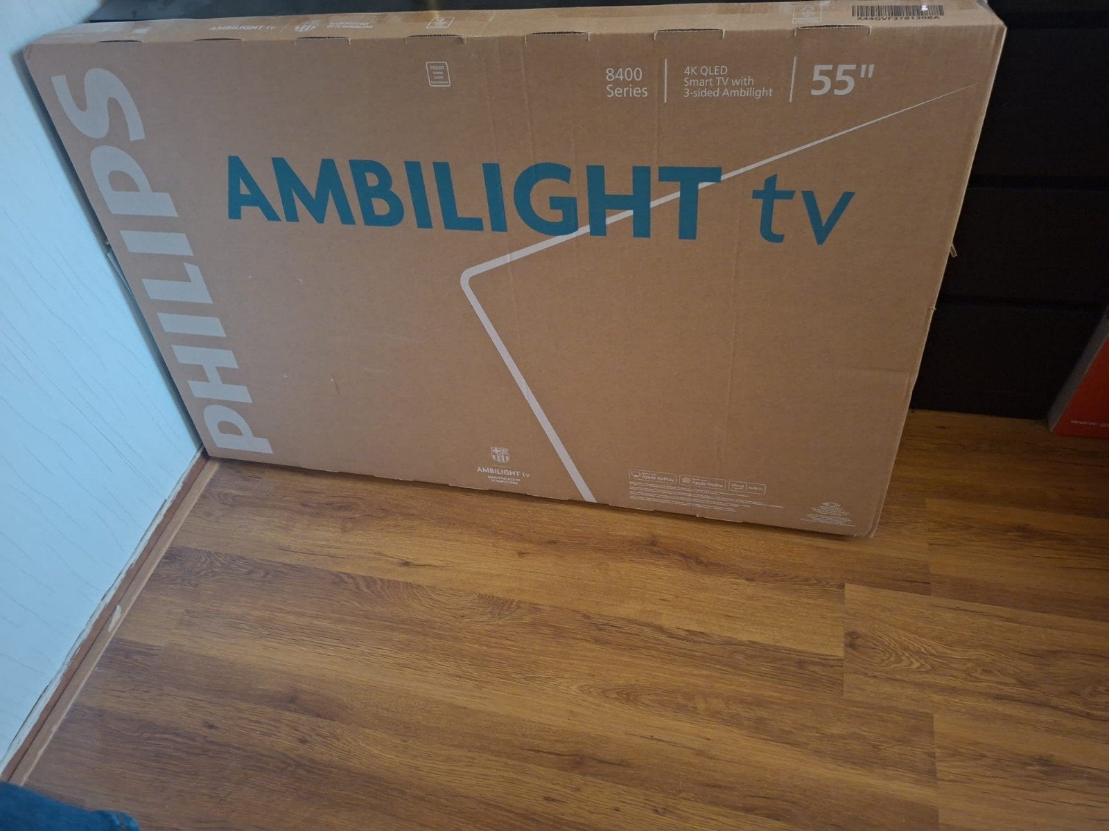 Philips 55" 4K QLED Ambilight Smart TV (Nieuw), Ophalen, Philips, QLED, 50 Hz