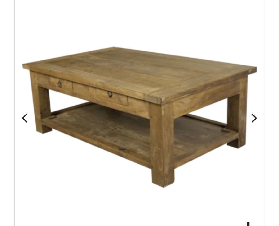 Salon tafel teak hout, Huis en Inrichting, Tafels | Salontafels, Ophalen, Gebruikt, 100 tot 150 cm, Teakhout