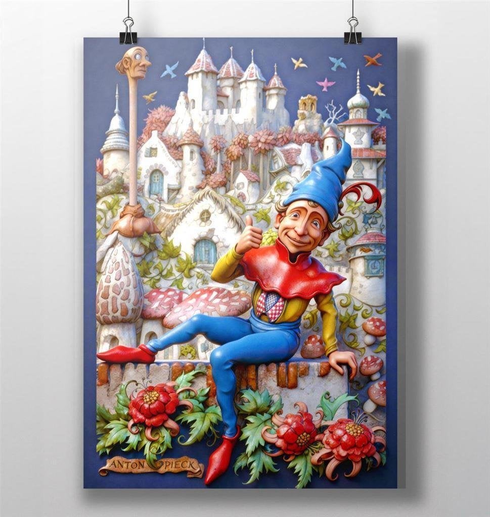 Uniek door de Efteling en Anton Pieck geinspireerde poster, Verzamelen, Verzenden, Nieuw, Beeldje of Poppetje