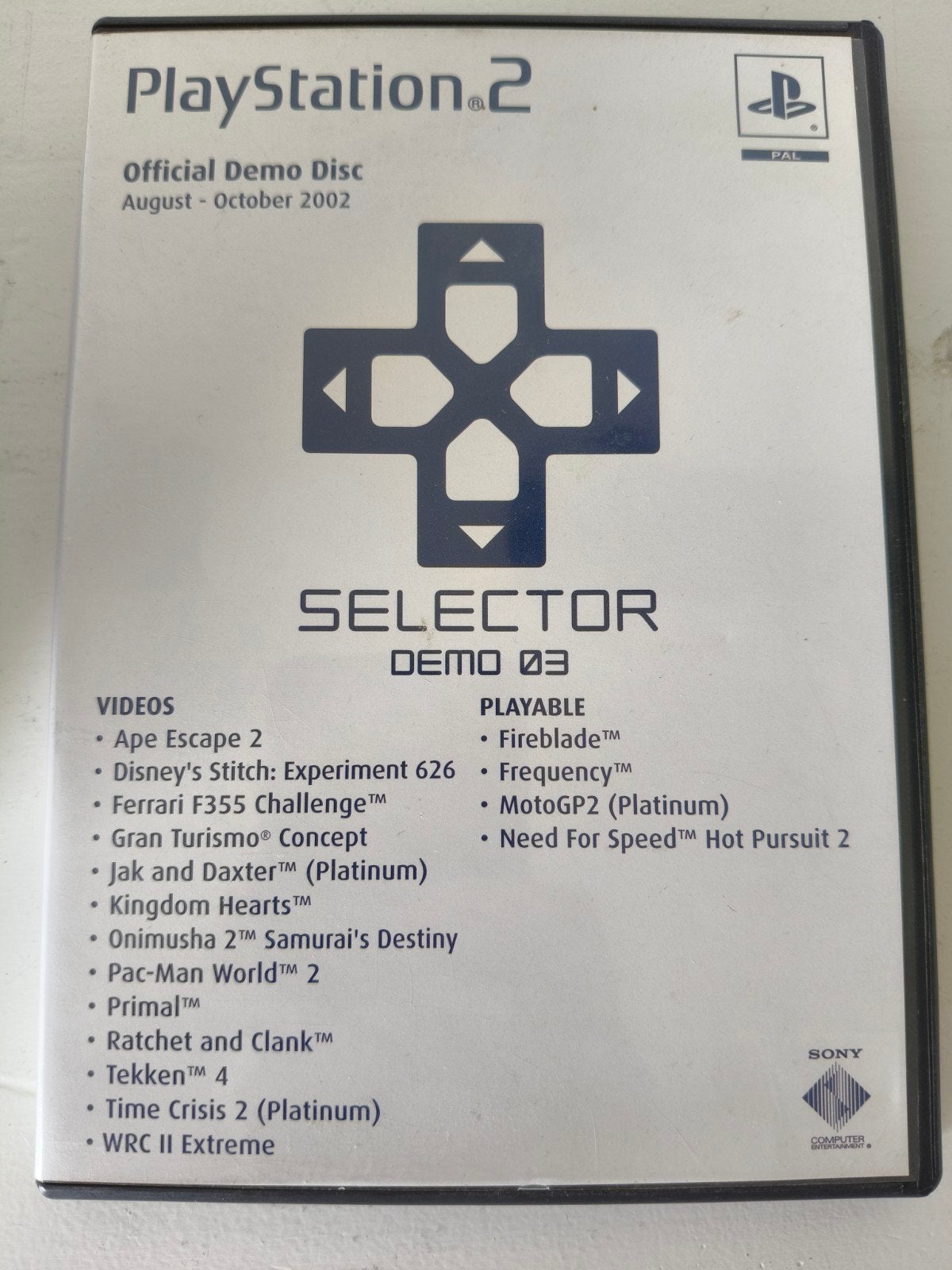 PlayStation 2 Retail Demo Disc 3 (Augustus - Oktober 2002), Spelcomputers en Games, 1 speler, Ophalen of Verzenden, Overige genres