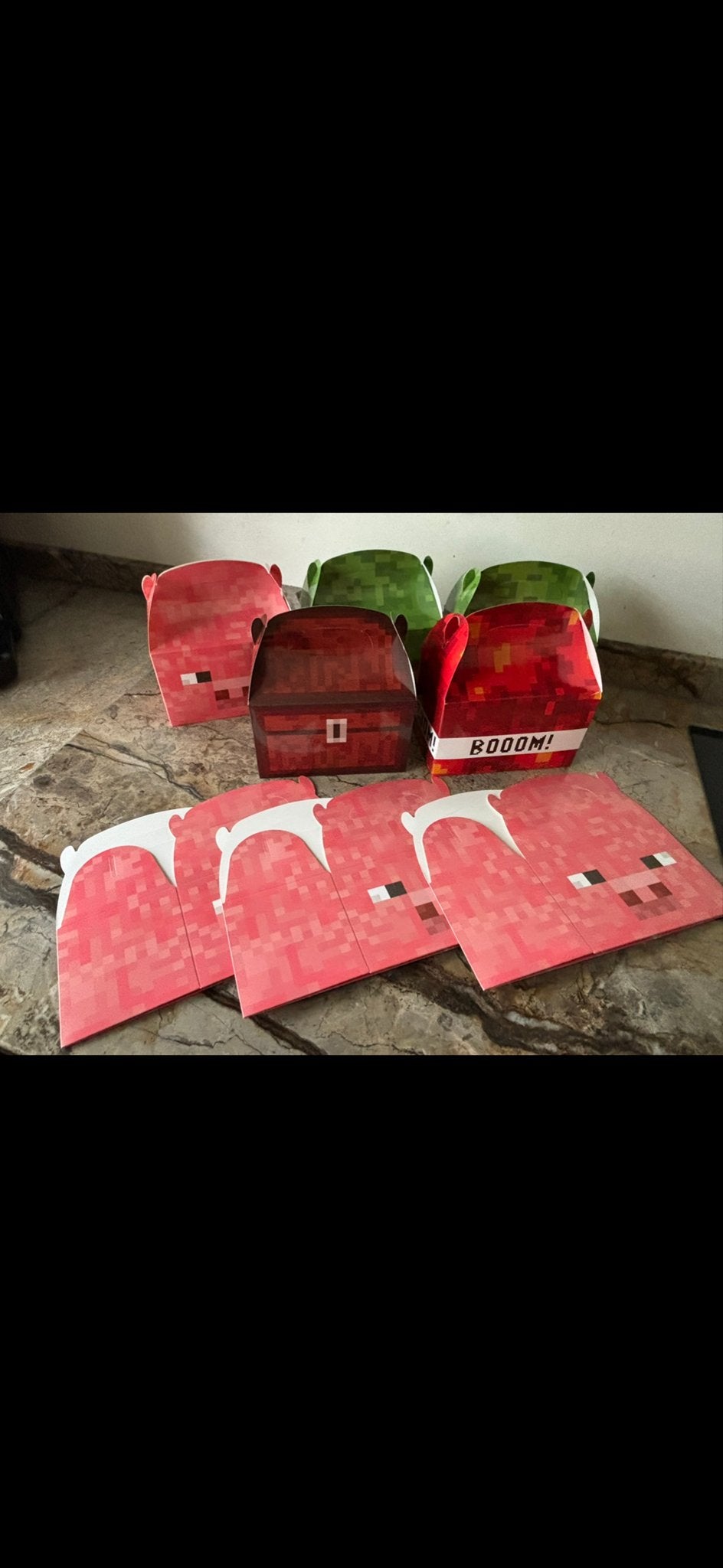 8x Minecraft traktatiedoosjes - Feestartikelen, Ophalen of Verzenden, Nieuw, Feestartikel, Verjaardag