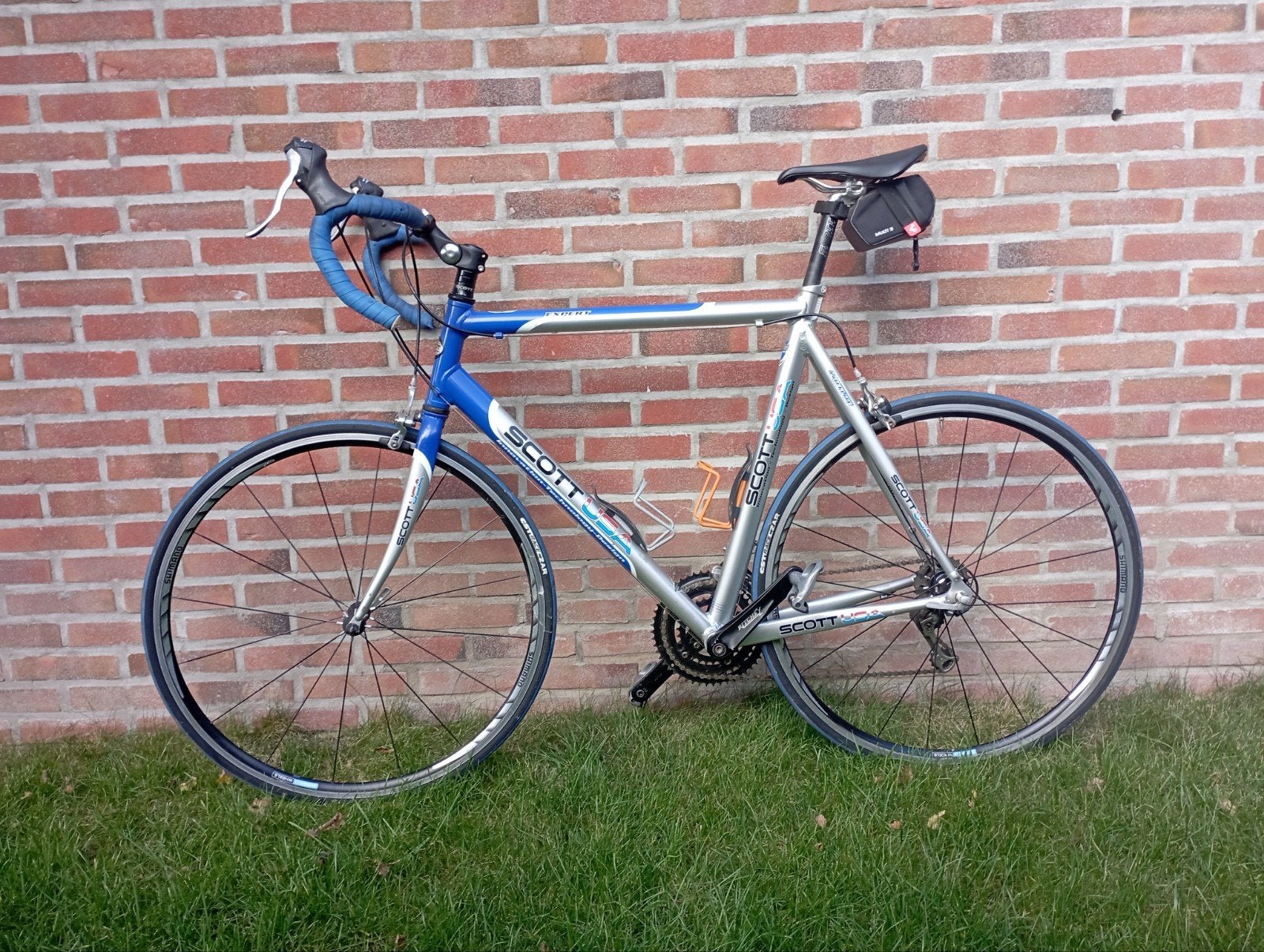 Scott USA Racefiets Maat 54 met tasje en bidonhouders, 28 inch, Gebruikt, Velgrem, Aluminium