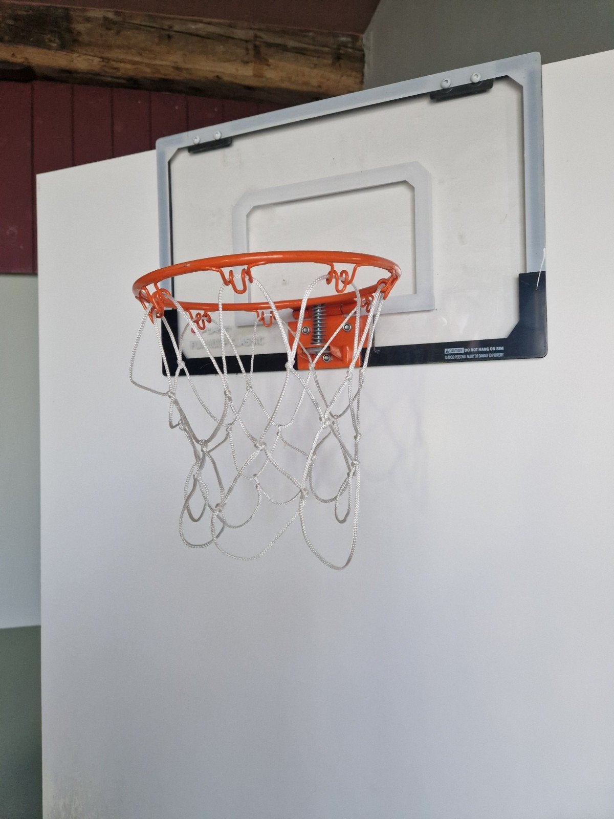 Mini basketbalring met bord - 21cm ring, 45,5cm breed, Ophalen, Gebruikt, Ring, Bord of Paal