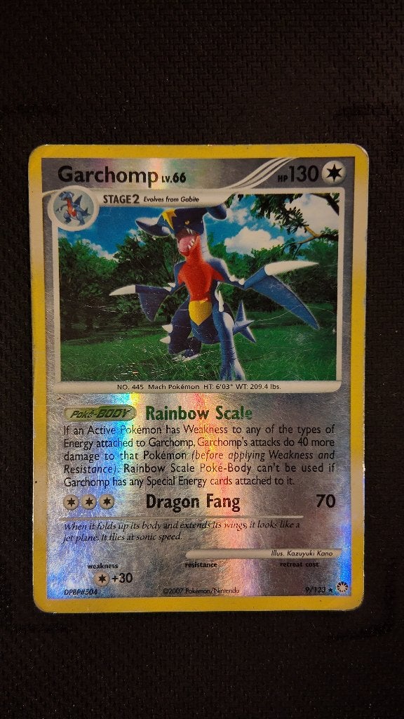 Garchomp 5 9 Mysterious Treasures | Pokemon kaart, Ophalen, Zo goed als nieuw, Losse kaart, Foil