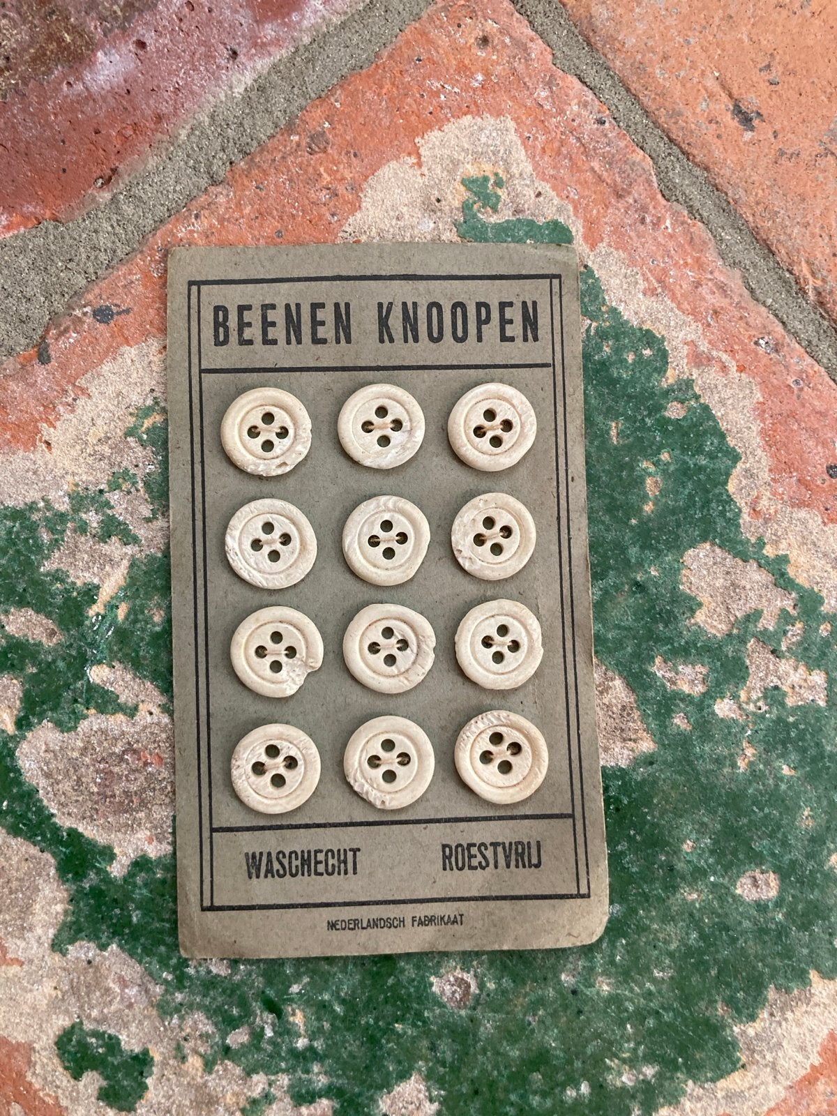 Vintage Beenen Knopen - Waschecht Roestvrij, Ophalen of Verzenden
