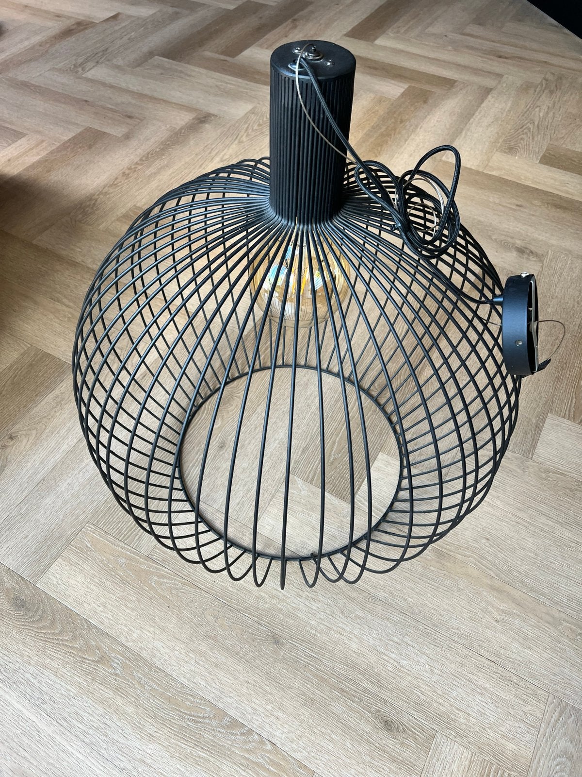 Hanglamp Wire ETH  - Ø60cm, H68cm, Ophalen of Verzenden, Gebruikt, Metaal, 50 tot 75 cm