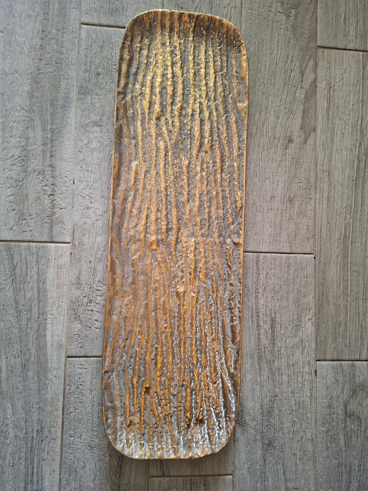 Decoratieve schaal goudkleurig metaal, Ophalen