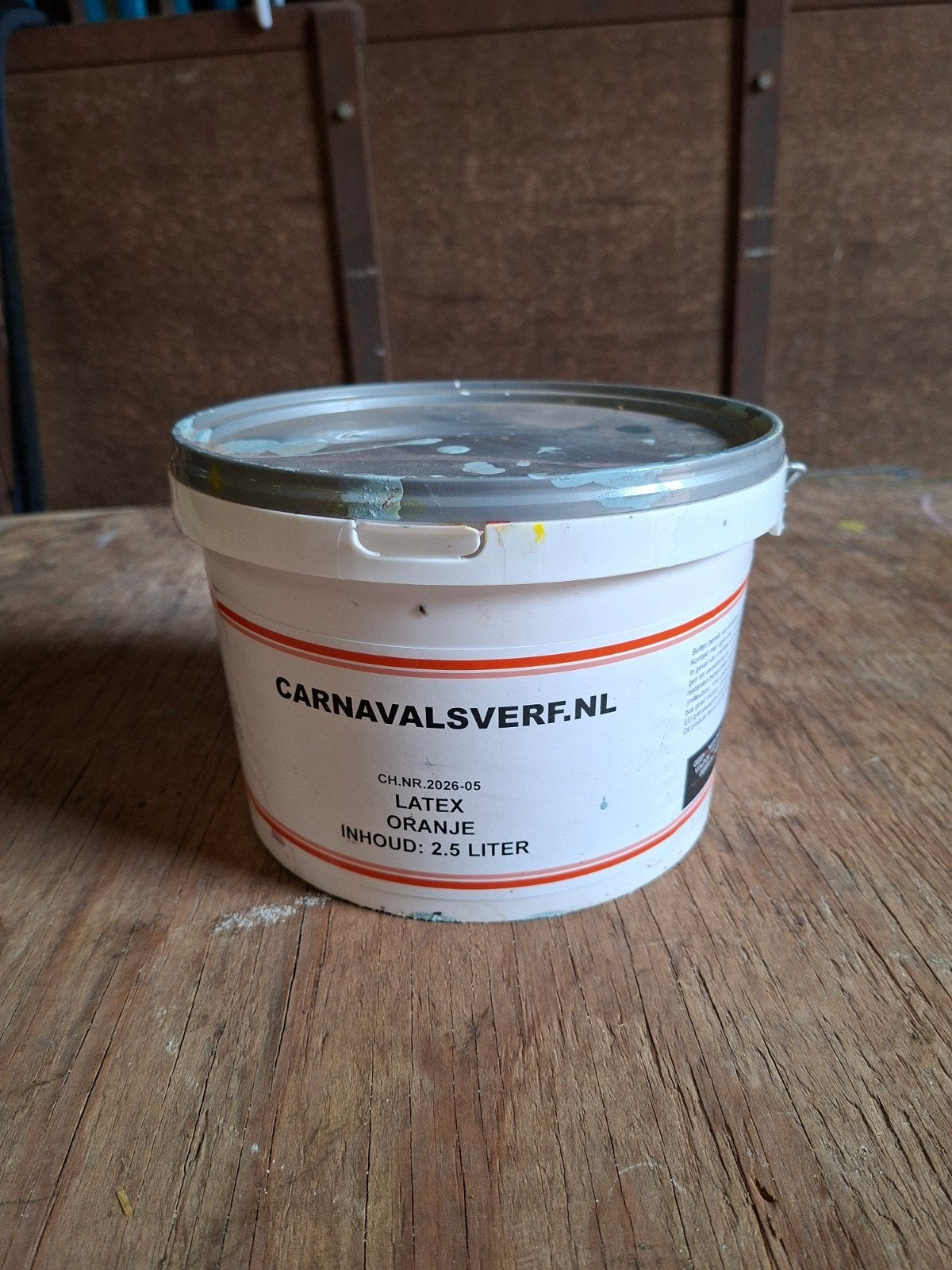 Carnavalsverf Latex Oranje 2.5 Liter, Ophalen, Gebruikt, Overige typen