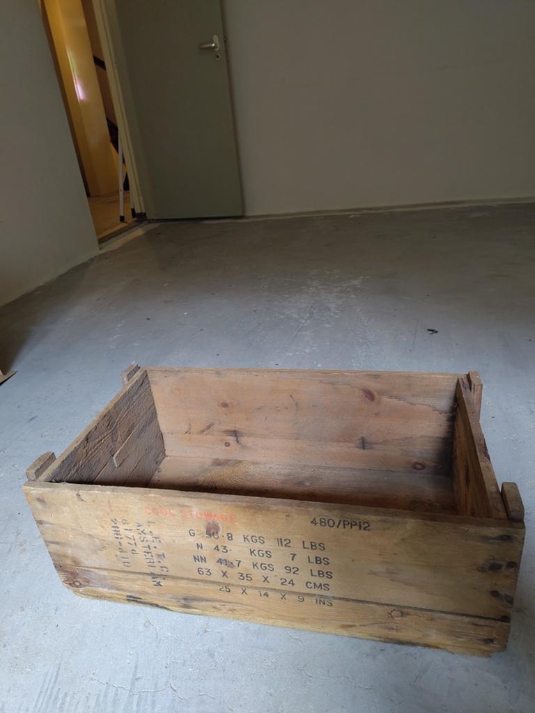Antieke houten kist, Ophalen, 50 tot 100 cm, Minder dan 50 cm