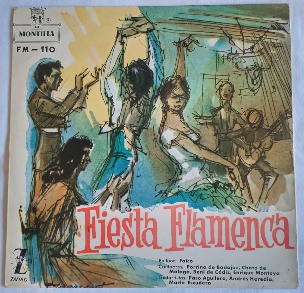 LP Fiesta Flamenca  Faico Cantaores: Porrina De Badajoz, Gebruikt, Originele persing, Ophalen of Verzenden, 12 inch