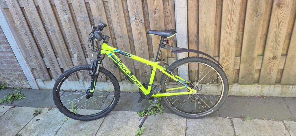 Gele mountainbike Decathlon 25inch, Fietsen en Brommers, Fietsen | Crossfietsen en BMX, Ophalen of Verzenden, Gebruikt, Staal