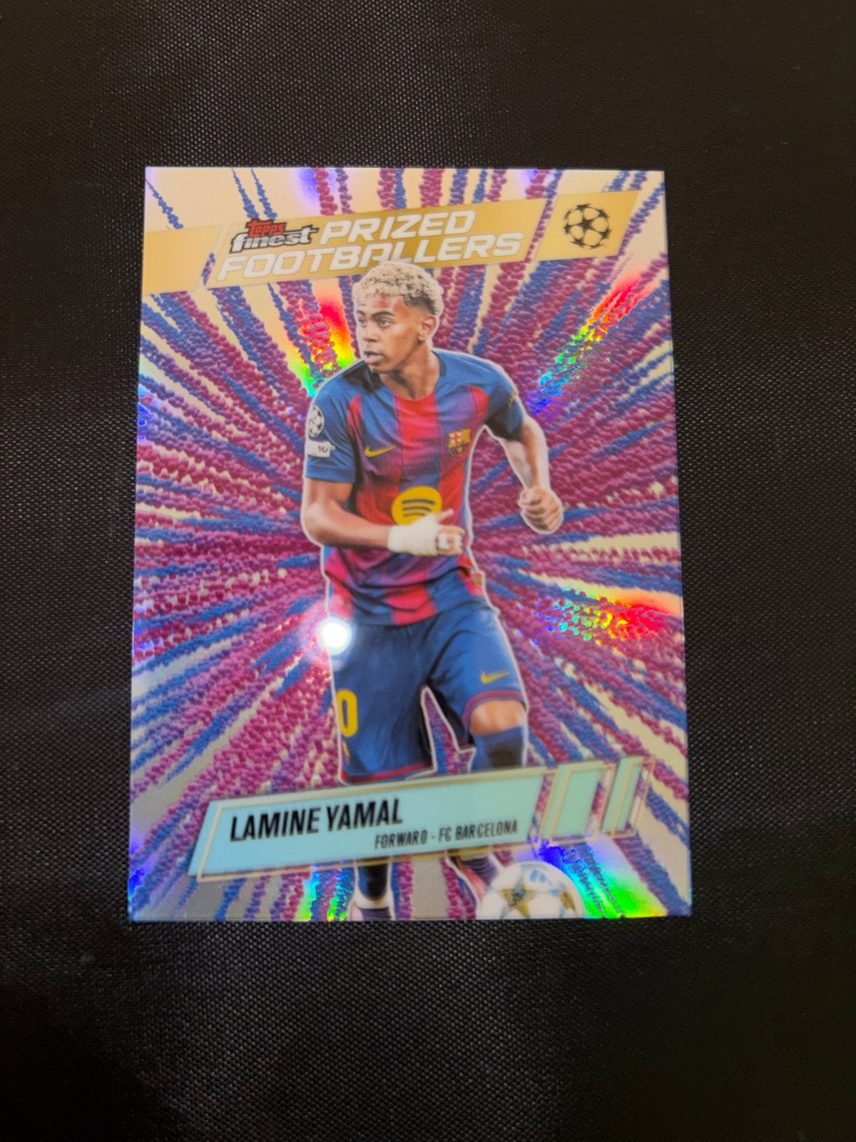 Lamine Yamal Topps Finest Prized Footballers PFF-17, Ophalen of Verzenden, Nieuw, Buitenlandse clubs, Spelerskaart