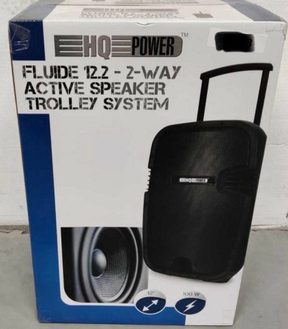Nieuwe HQ-POWER FluidE 12.2 - actieve party speaker  100W, Overige merken, Verzenden, Party speaker, AUX-ingang