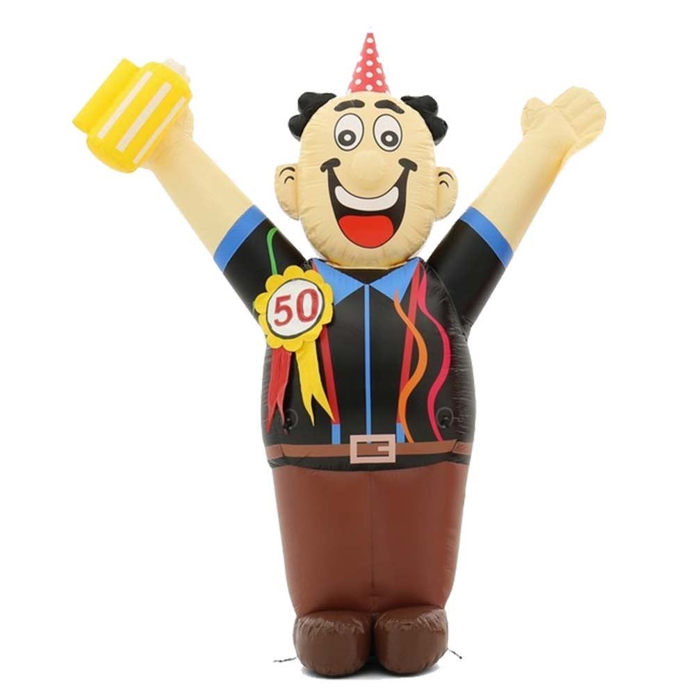 abraham feestend hoera opblaasfiguur te huur, Ophalen, Zo goed als nieuw, Abraham of Sarah