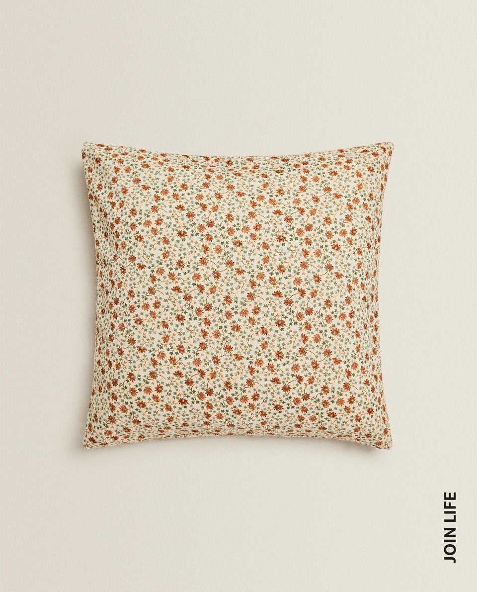 2x Zara Home Kussenslopen met kussens 45x45, Overige merken, Meerkleurig, Inclusief binnenkussen, Vierkant