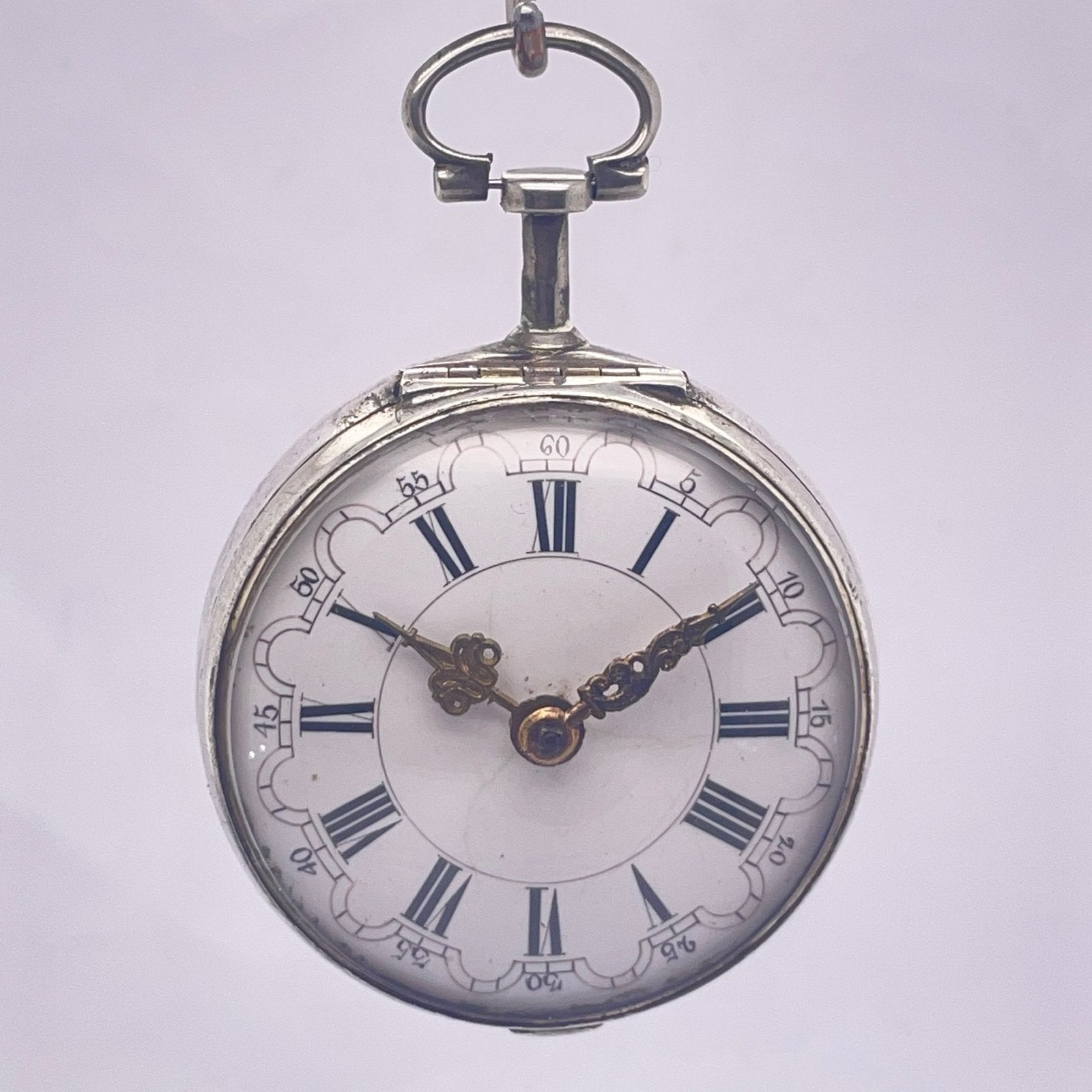Antiek Zilveren Zakhorloge - T. Tringham, Londen, 1771, Ophalen of Verzenden, Zilver