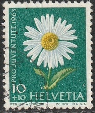 Zwitserland 1963 787x Pro Juventute 10c, Gest, Ophalen of Verzenden, Gestempeld