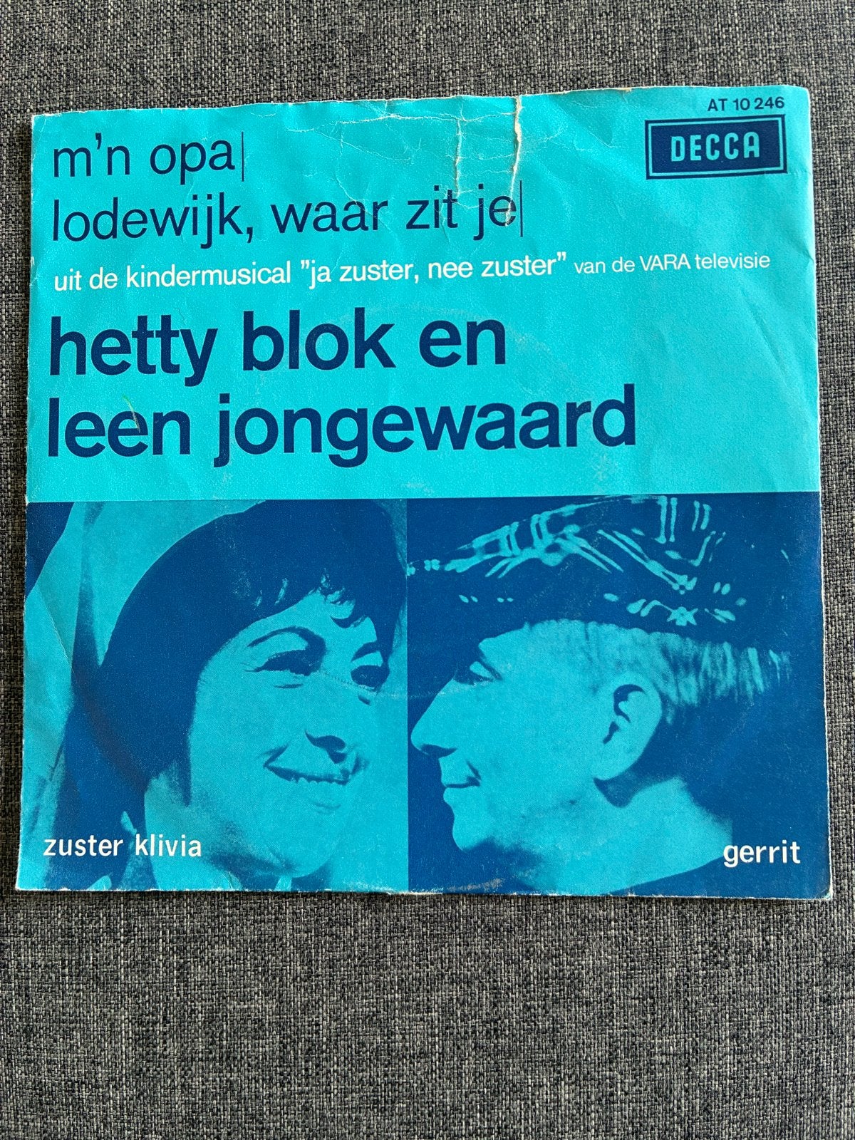 Hetty Blok & Leen Jongewaard - M'n Opa Lodewijk, Waar Zit Je, Cd's en Dvd's, Vinyl Singles, Gebruikt, Ophalen of Verzenden, EP