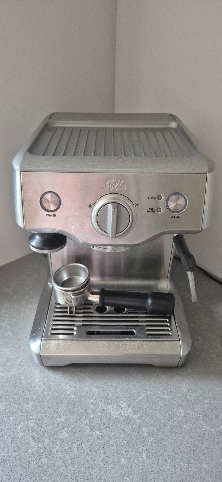 Solis Barista Perfect Pro 118 - Espresso apparaat, Witgoed en Apparatuur, Koffiezetapparaten, Gebruikt, Espresso apparaat, Gemalen koffie