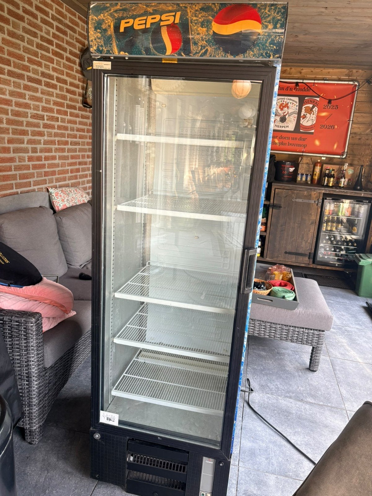 Pepsi koelkast - Glazen deur, Ophalen, 200 liter of meer, 60 cm of meer, 160 cm of meer