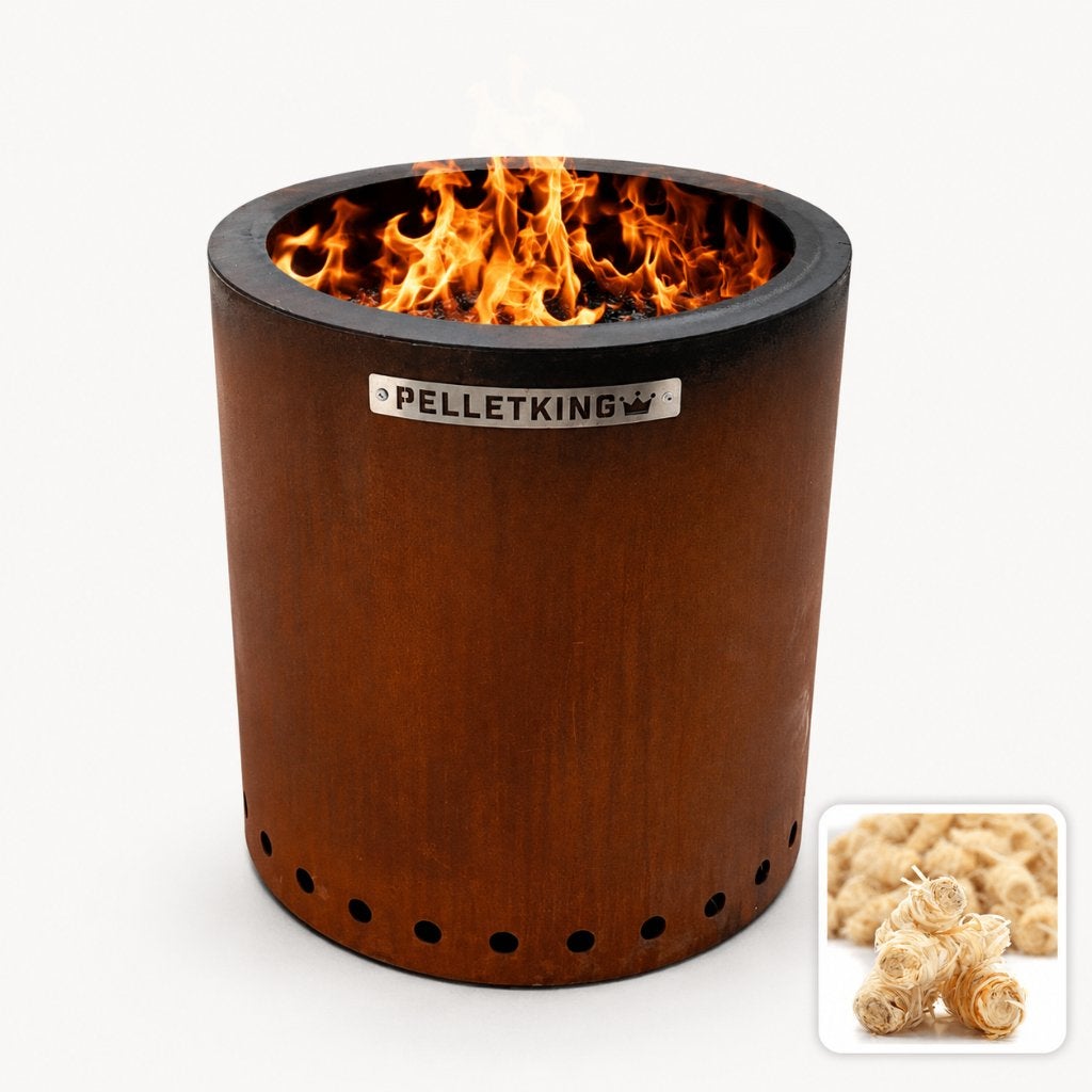 PelletKing rookloze vuurkorf 12 inch, hout en pellets, Verzenden, Nieuw, Vuurton