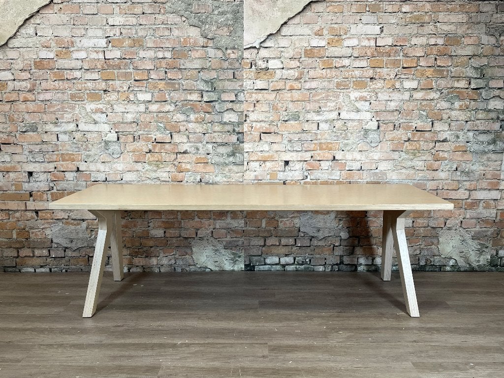 Design Eettafel - Berken Multiplex hout, Ophalen, Design, 200 cm of meer, 50 tot 100 cm