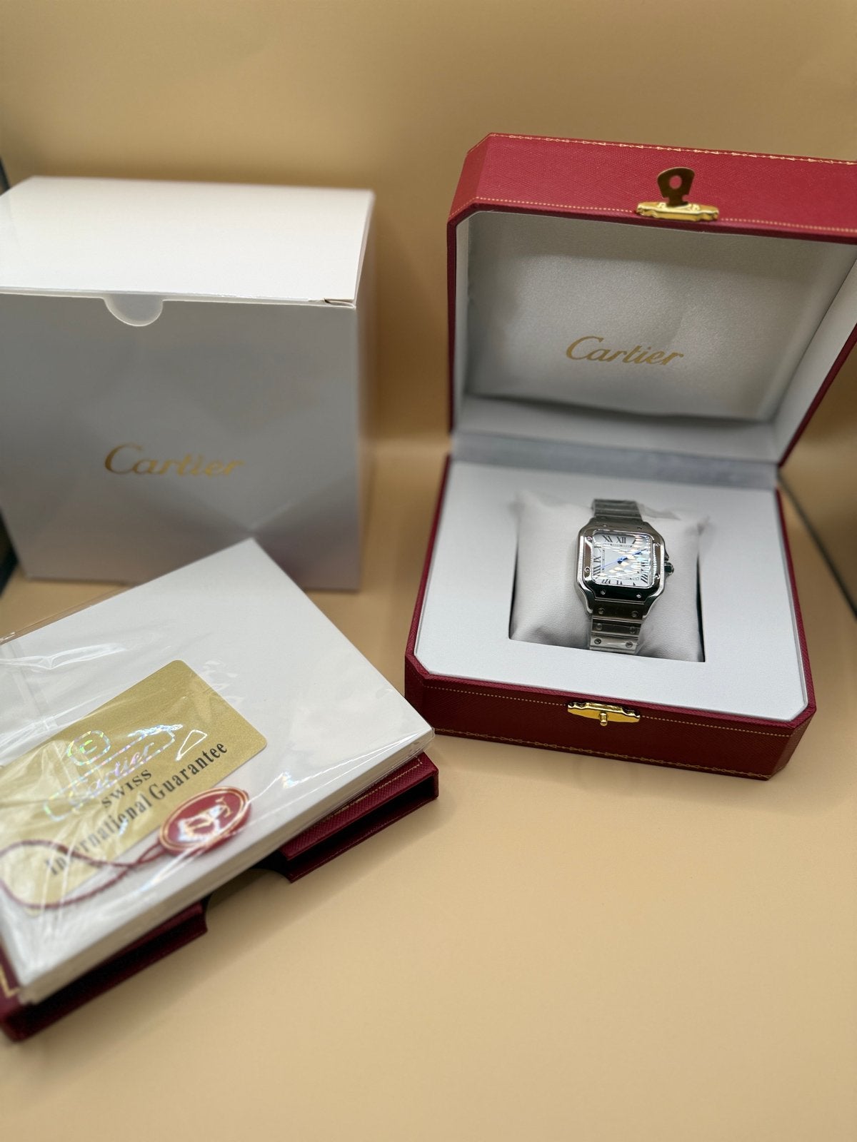 Cartier Santos Automatisch Horloge - Nieuw in Doos, Ophalen of Verzenden, Nieuw, Staal, Polshorloge