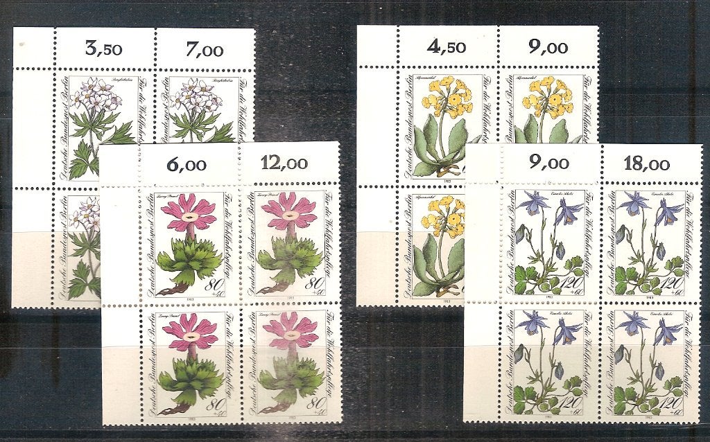 Berlin 703-706 postfris blok van 4, Ophalen of Verzenden, BRD, Postfris