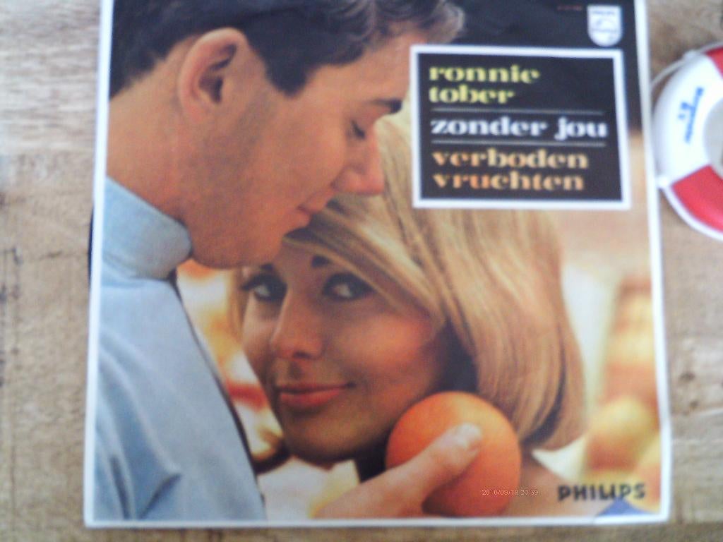 ronnie tober - zonder jou ///verboden vruchten  5mei, Cd's en Dvd's, Vinyl Singles, 7 inch, Single, Ophalen of Verzenden, Nederlandstalig