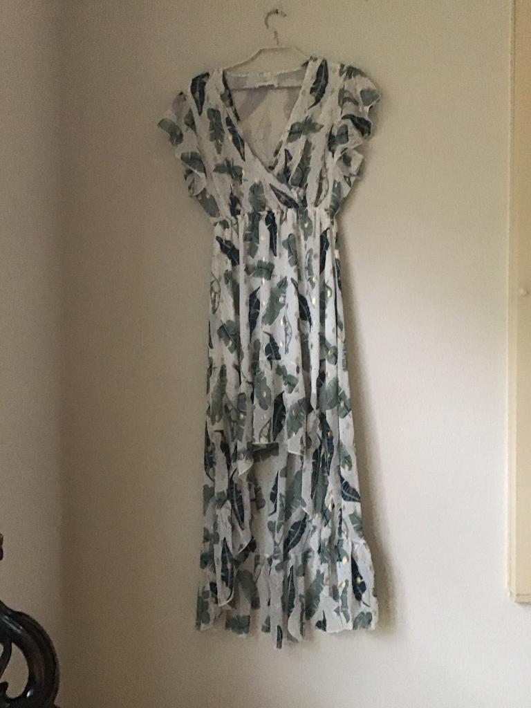 Papillonne gevoerde Jurk groen/wit maat S, Kleding | Dames, Overige kleuren, Ophalen of Verzenden, Zo goed als nieuw, Maat 36 (S)