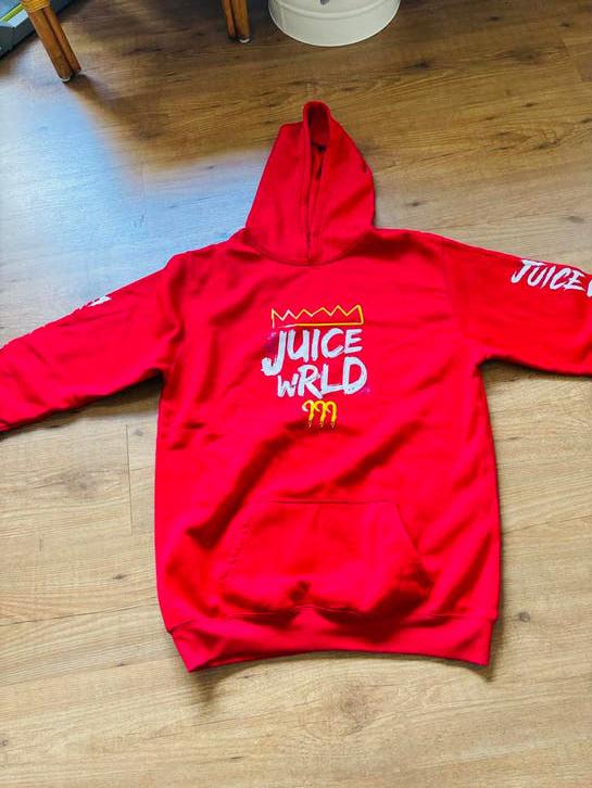 Rode hoodie Juice Wrld XL/XXL, Ophalen, Zo goed als nieuw, Maat 56/58 (XL), Rood