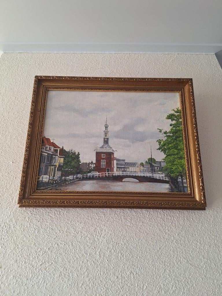 Schilderij van : ACCIJNSTOREN te ALKMAAR // Zeer Goede Staat, Ophalen of Verzenden