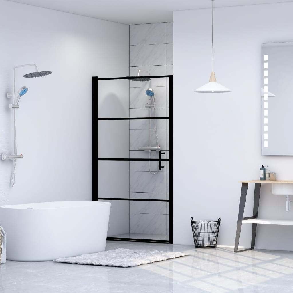 Douchedeur douchescherm gehard glas zwart GRATIS BEZORGD!, Verzenden, Overige typen, Nieuw, Nvt