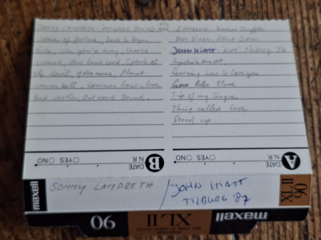 JOHN HIATT live Tilburg '87 cassette tape, Ophalen of Verzenden, Gebruikt, Pop, 1 bandje