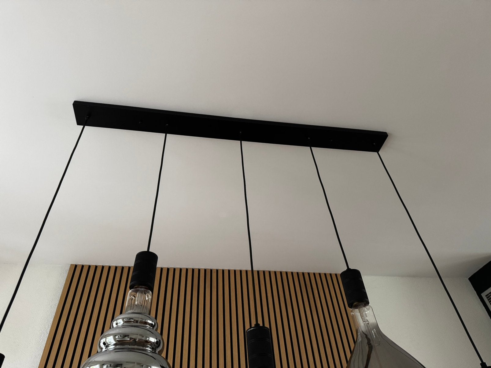 Calex plafondplaat pendels E27 5 stuks | 133 cm | Zwart, Ophalen, Gebruikt, Metaal, E27 (groot)