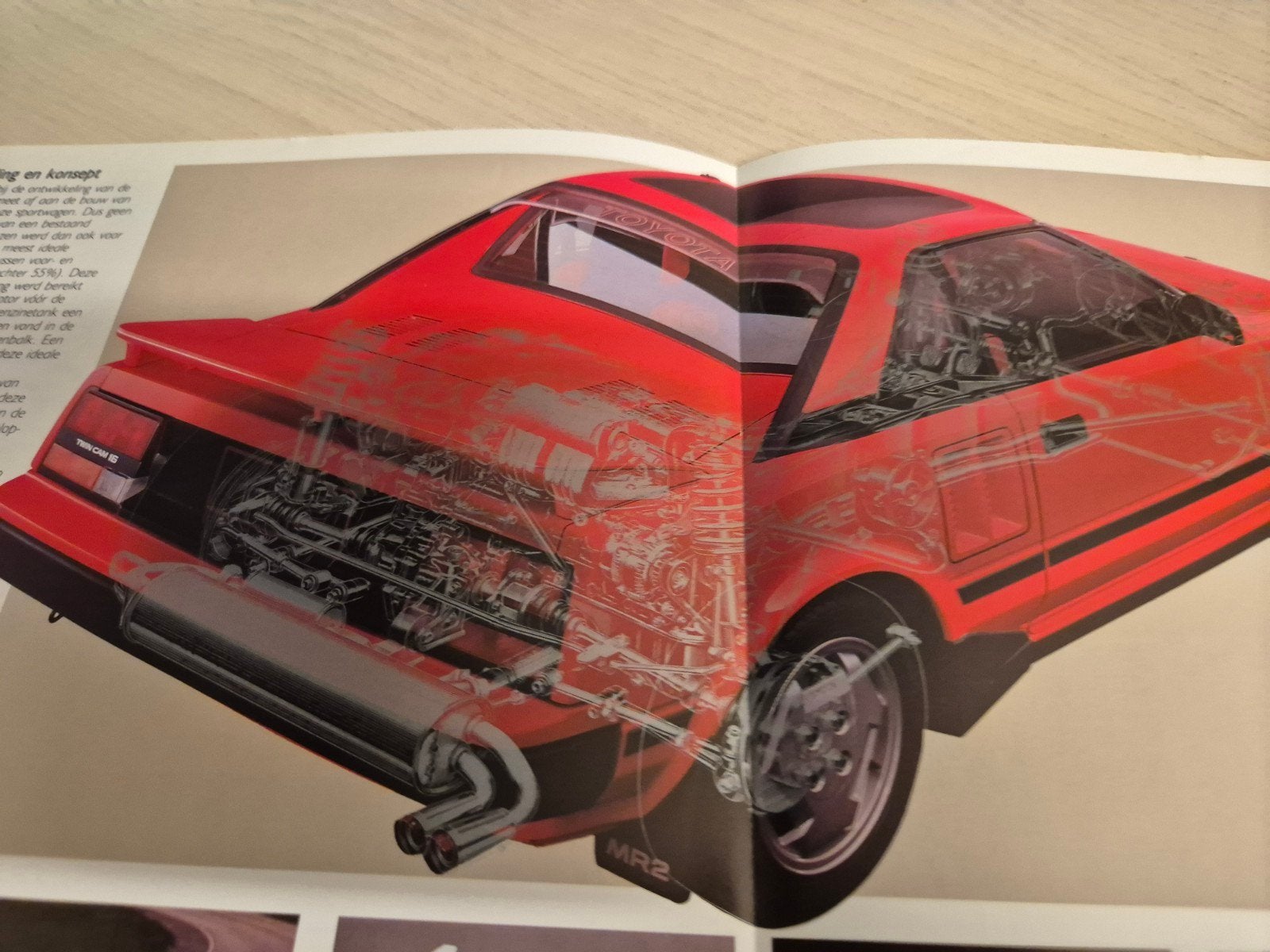 Begin jaren 80 Toyota MR2 middenmotor folder Nederlands izgs, Ophalen of Verzenden, Zo goed als nieuw, Toyota