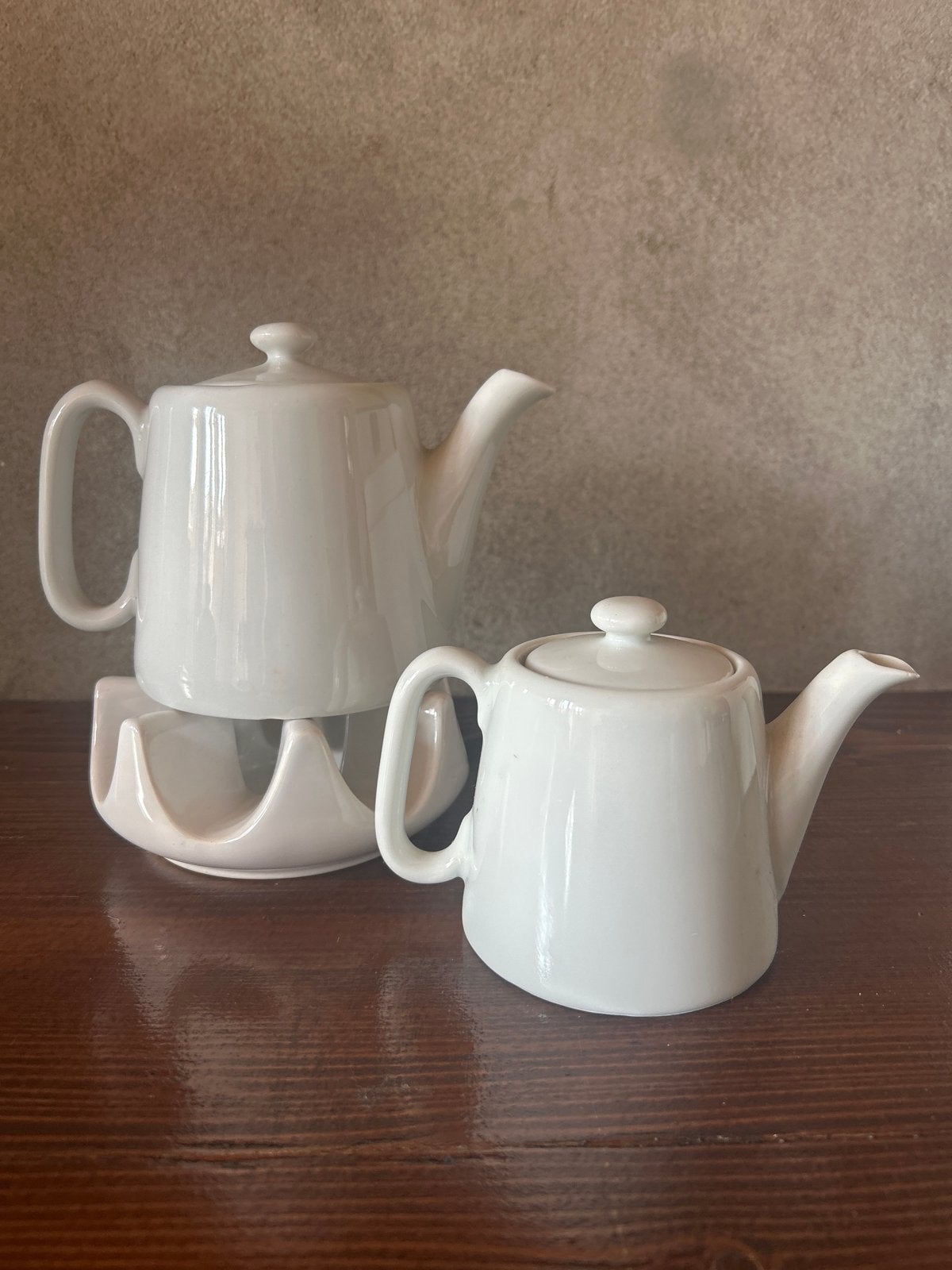 2x Mosa Maastricht porseleinen theepot + rechaud, Ophalen of Verzenden