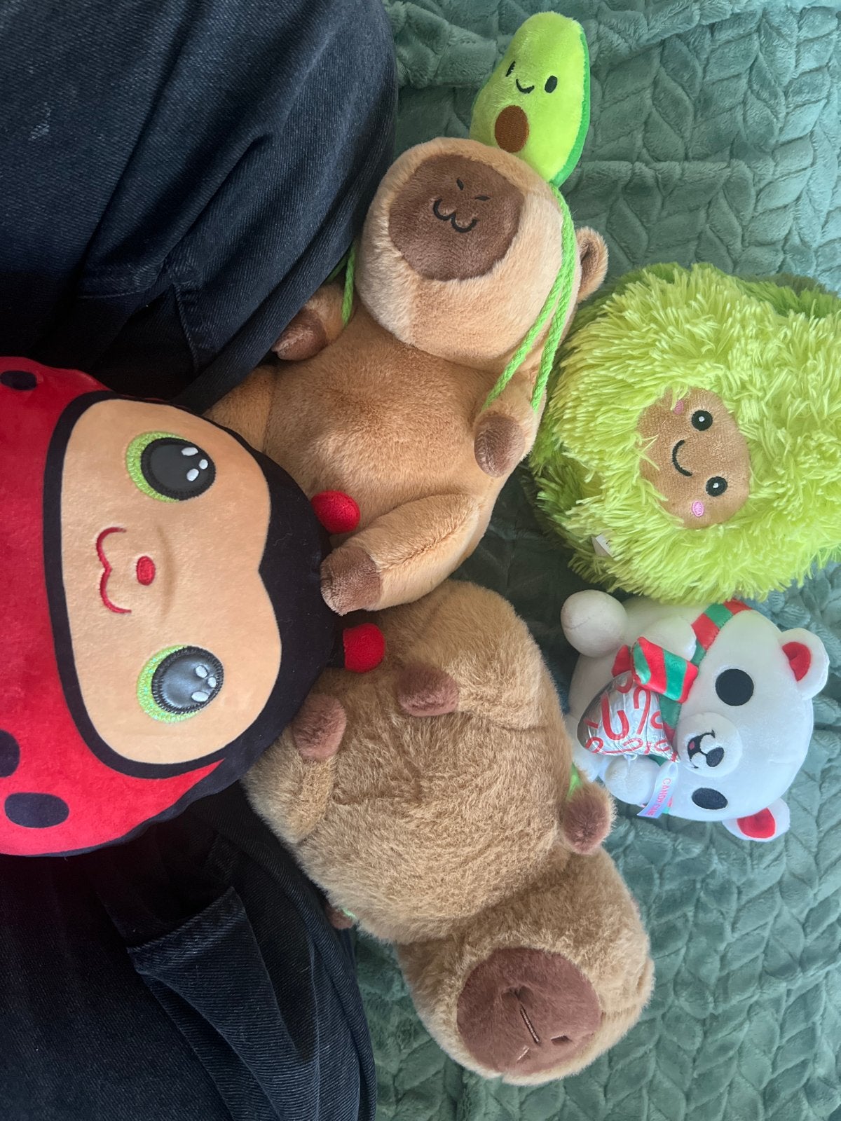 Leuke knuffels: lieveheersbeestje, capybara's, avocado, ijsb, Kinderen en Baby's, Overige karakters, Overige typen, Ophalen of Verzenden