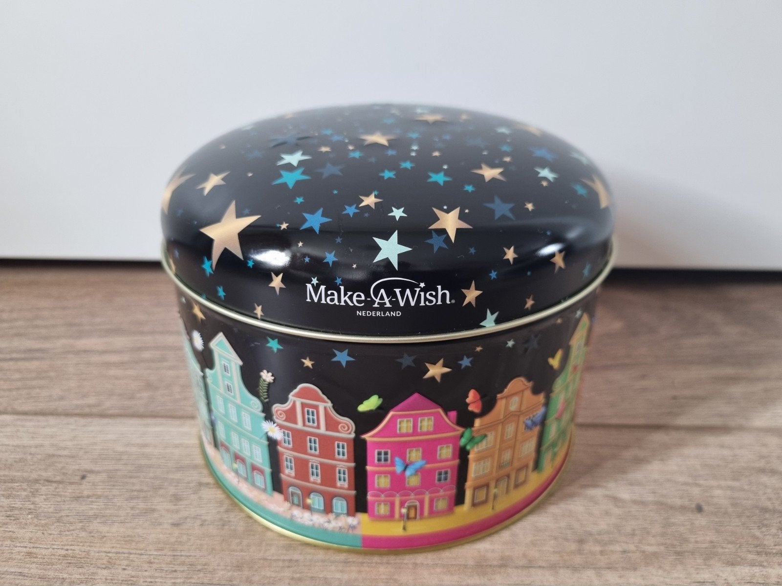 Make - a - Wish koekjes trommel blik kerst, Ophalen of Verzenden, Zo goed als nieuw