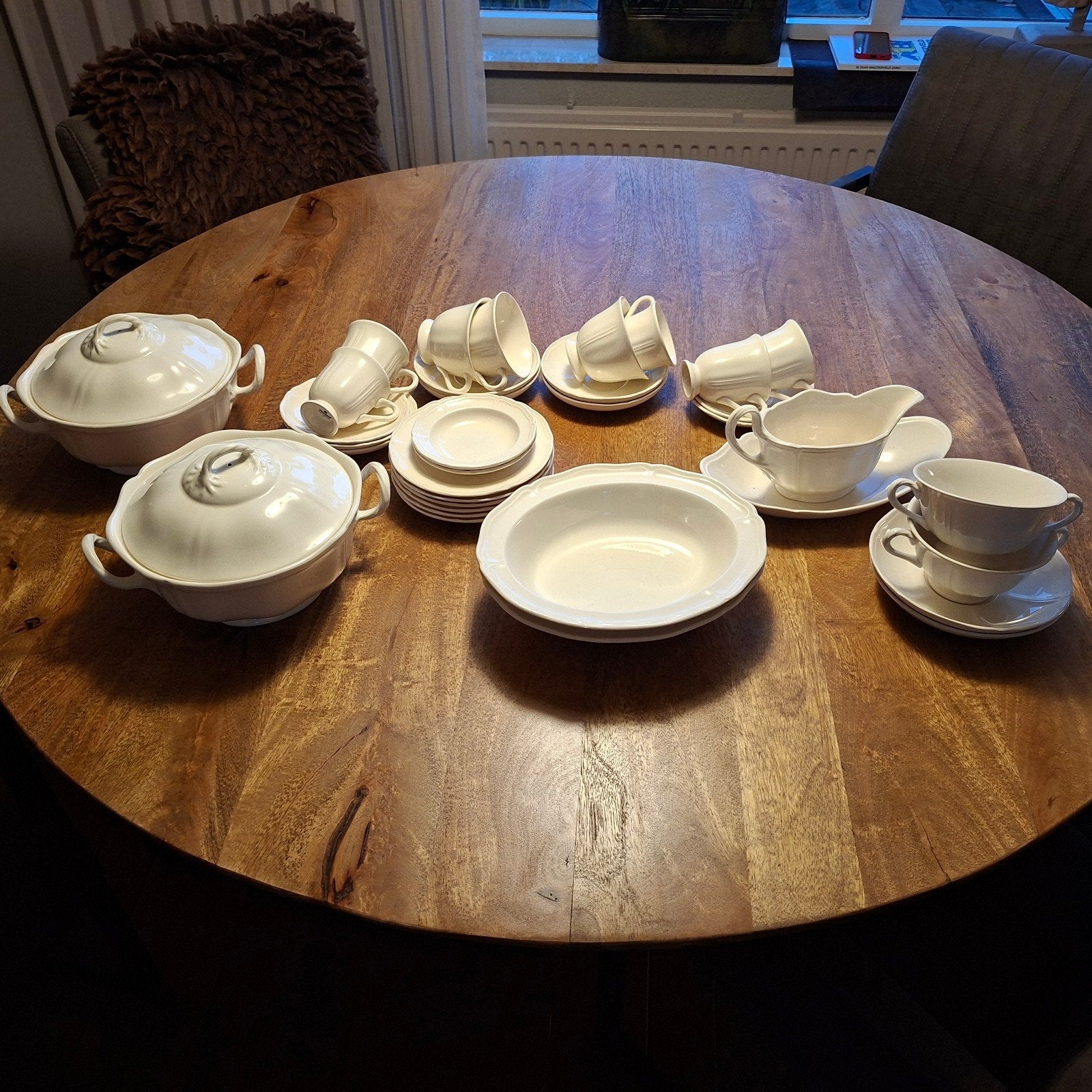 Wedgwood Etruria Barlaston Queens Shape Servies, Ophalen, Zo goed als nieuw, Wedgwood, Compleet servies
