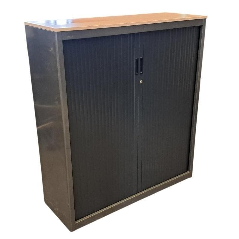 Vepa Roldeurkast Antraciet Zwart H140xB125xD45 B-Keus, 100 tot 150 cm, 100 tot 150 cm, Ophalen of Verzenden, Meerdere deuren