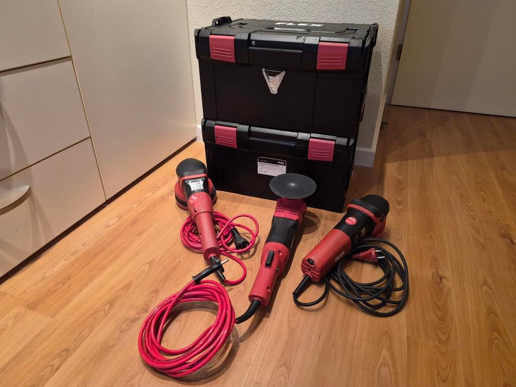 Flex polijstmachines complete set, Ophalen, Gebruikt