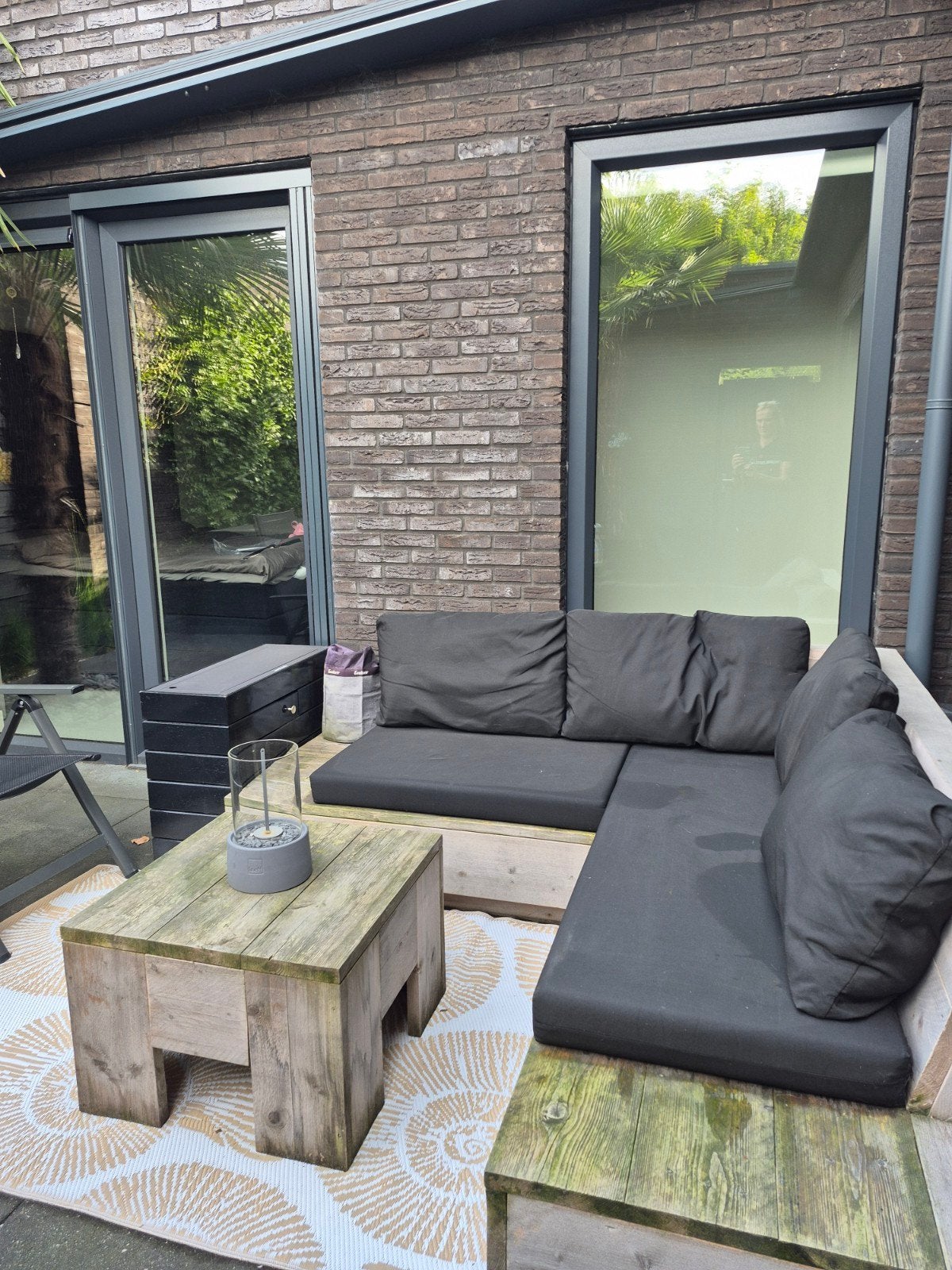 GRATIS af te halen steigerhouten tuinset, Ophalen, Gebruikt, Steigerhout