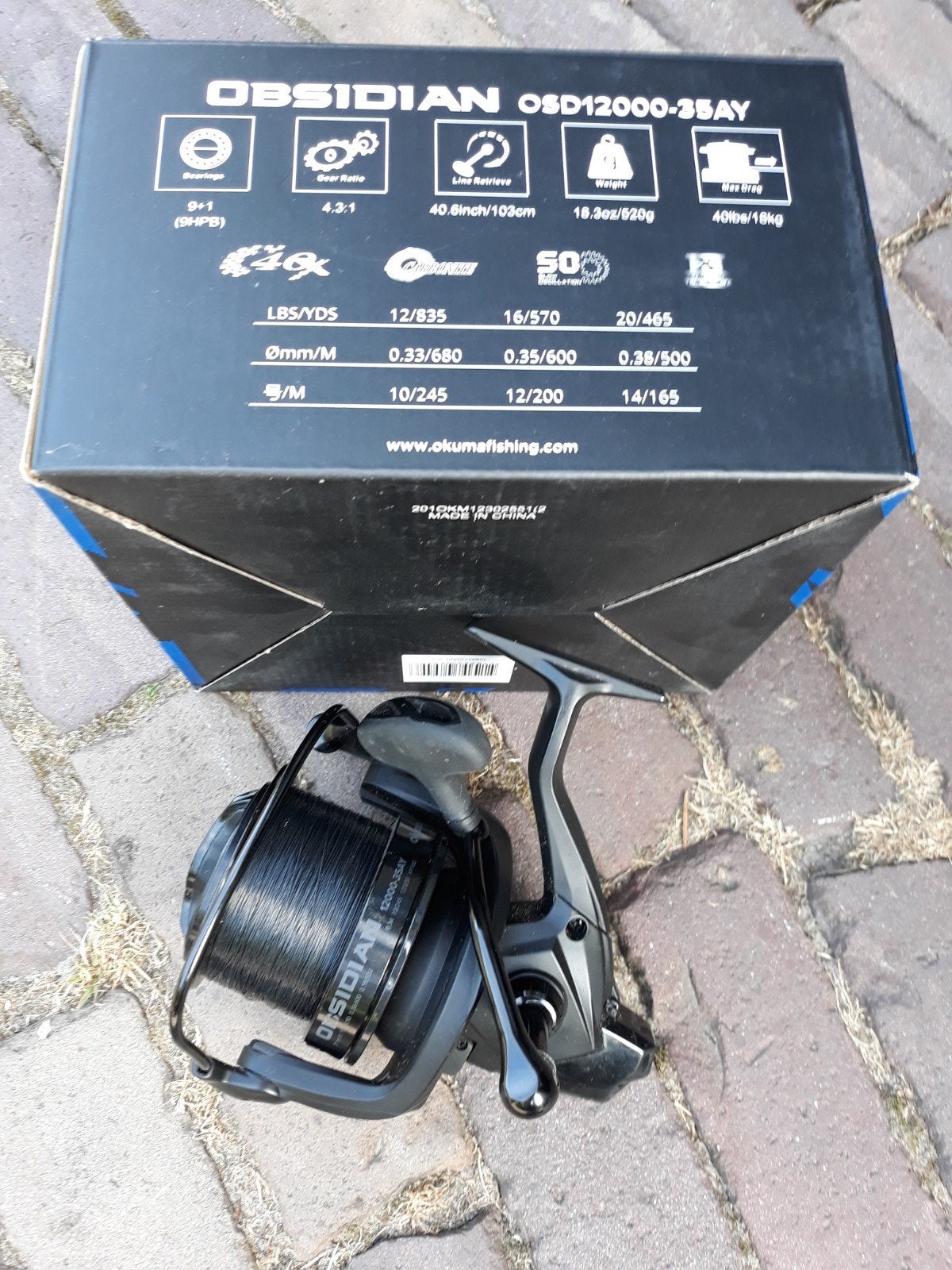 3x zeer nette Obsidian OSD12000-35AY Vismolen i, Watersport en Boten, Ophalen of Verzenden