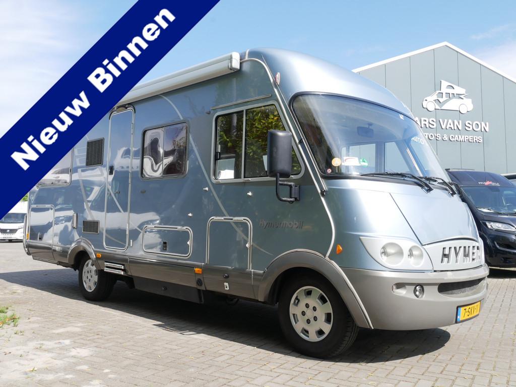 Hymer B654 Integraal Camper, Fransbed, Hefbed!, Fiat, Caravans en Kamperen, Campers, Integraal, Achteruitrijcamera, Fietsendrager