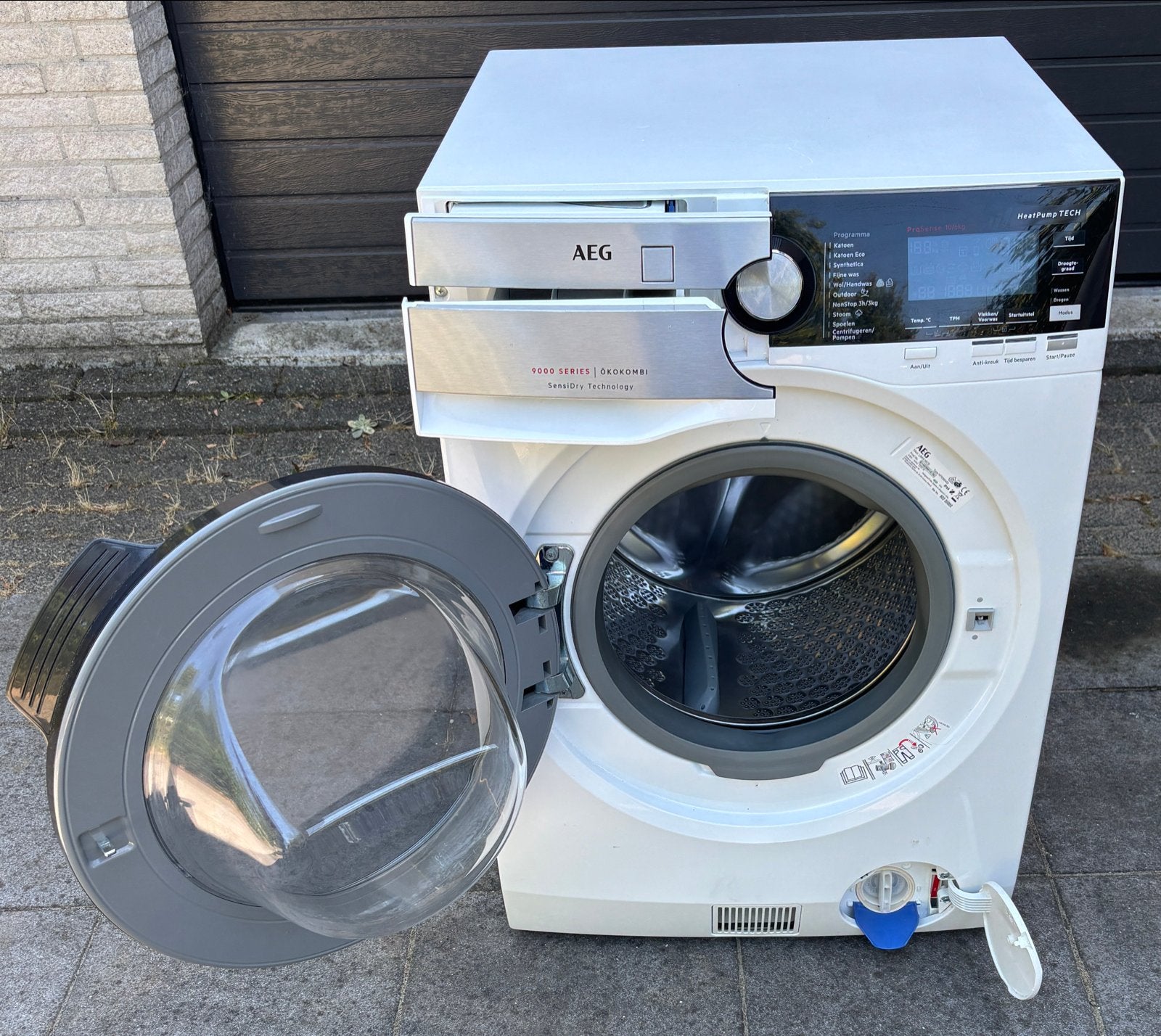AEG L9WE06CB Was/droog combinatie met warmtepomptechnologie, 8 tot 10 kg, Ophalen, Gebruikt, 85 tot 90 cm