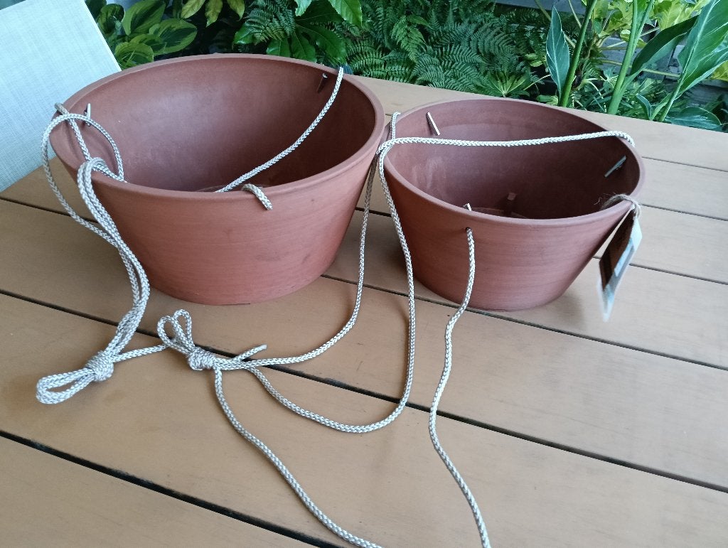 Hangpot, twee stuks, Kunststof, Minder dan 30 cm, Rond, Nieuw