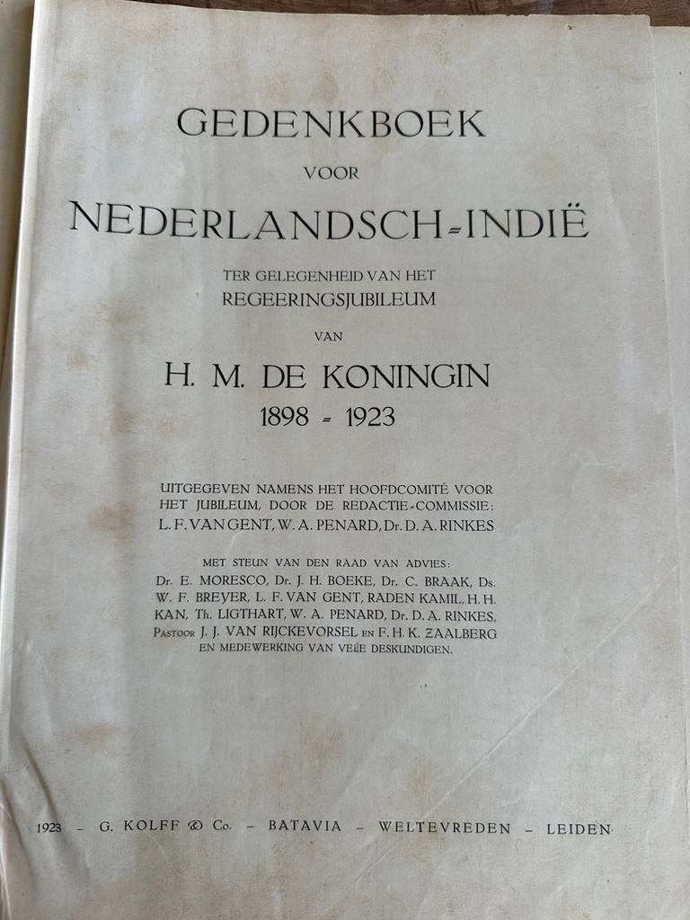 Gedenkboek voor Nederlandsch-Indië, Boeken, Ophalen of Verzenden, Gelezen, Azië