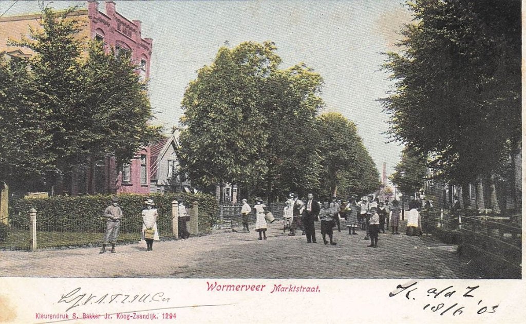 703-388-049 Wormerveer Marktstraat, Verzenden, Voor 1920, Noord-Holland
