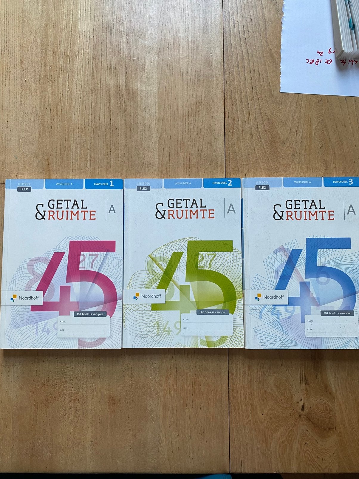 Getal en ruimte havo 1, 2 en 3, Ophalen, Zo goed als nieuw, HAVO